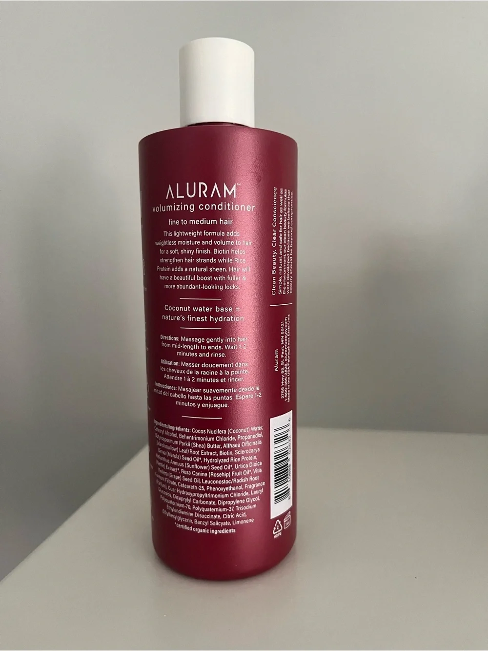 Aluram Volumizing Conditioner Clean Beauty Collection Vegan Full Size 12 Oz NWT
